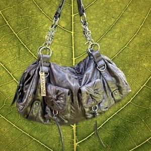 90s RAMPAGE METALLIC LEATHER HANDBAG